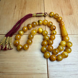 Handmade Antiq Amber Misbaha Tasbih Islamic Prayer Beads 11.8mm 40g
