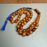 Handmade Antiq Amber Misbaha Tasbih Islamic Prayer Beads 9.7mm 27g