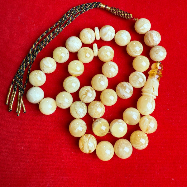 WHITE AMBER MISBAHA 14.2mm 65g