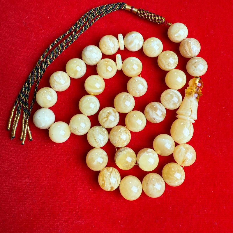 WHITE AMBER MISBAHA 14.2mm 65g