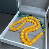 Antiq Pressed Amber Style Misbaha Tasbih 36g | 10mm | 45 beads