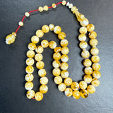 White Pressed Amber Style Misbaha Tasbih – 51.4g 11mm – Islamic Prayer Beads