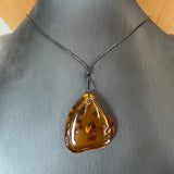 Vintage Natural Amber Pendant Made in EU Baltic Gemstone 6 g Gift