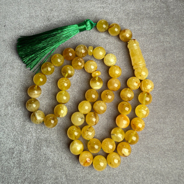 YELLOW AMBER MISBAHA 13mm 68.5g