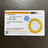 YELLOW AMBER BRACELET 15,4mm 24,9g Lab certificate