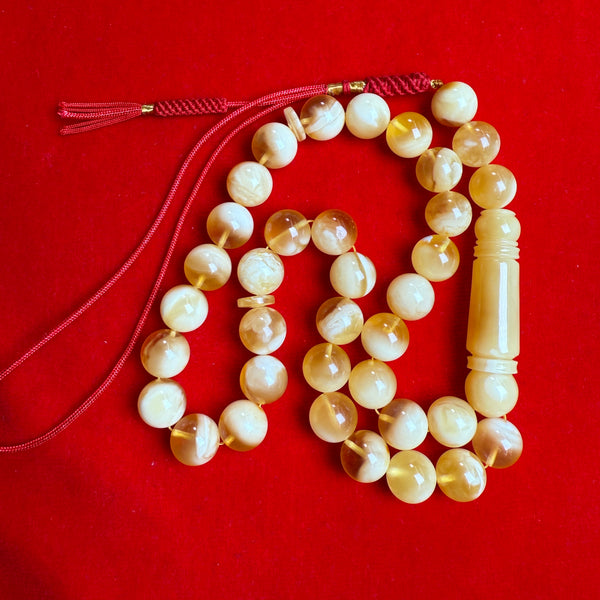 *EXCLUSIVE HONEY WHITE AMBER MISBAHA 11.5mm 37g