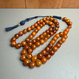 Handmade Antiq Amber Misbaha Tasbih Islamic Prayer Beads 9.3mm 31.5g
