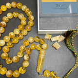 Natural Amber Misbaha Tasbih 57 Prayer Beads 13mm 85g