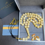 Vintage Natural Amber Misbaha Tasbih Islamic Prayer Beads 12mm 53g