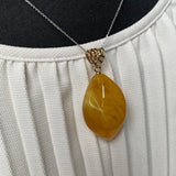 Natural Amber Pendant 925 Sterling Silver Made in Eu Baltic Gemstone 9g