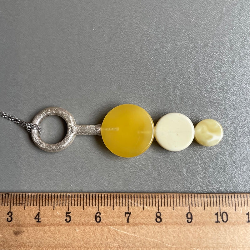 Natural Amber Pendant 925 Sterling Silver Made in Eu Baltic Gemstone 6.5g