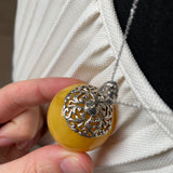 Amber Pendant 925 Sterling Silver Made in Eu Baltic Natural Gemstone 22.5g Gift