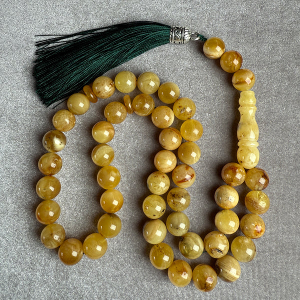 Natural Amber Misbaha 12.5mm 55.9g Islamic Rosary سبحان الله