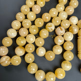 Handmade White Amber Misbaha 12mm 70.68g 57 beads LAB certificate
