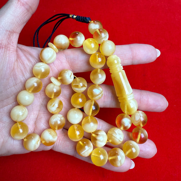 *EXCLUSIVE HONEY WHITE AMBER MISBAHA 11.8mm 38g