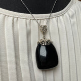 Natural Amber Pendant 925 Sterling Silver Made in Eu Baltic Gemstone 19g