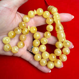 Elegant Amber Tasbih Misbaha 33 Beads  سبحة صلاة 12.7mm | 49.3g