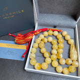 Luxury Amber Misbaha Tasbih Islamic Prayer Beads 14.5mm 73.5g