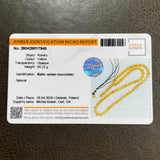 Honey Amber Misbaha 66 Beads 11mm 64.2g LAB certificate