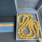 Natural Amber Misbaha Tasbih 66 Prayer Beads 11.8mm 73g
