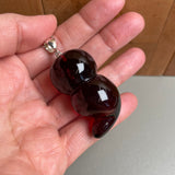 Natural Amber Pendant 925 Sterling Silver Made in Eu Baltic Gemstone 17g