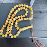 Natural Amber Misbaha Tasbih 66 Prayer Beads 11mm 62.5g