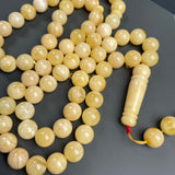 Honey White Amber Misbaha 66 Beads 10mm 43g