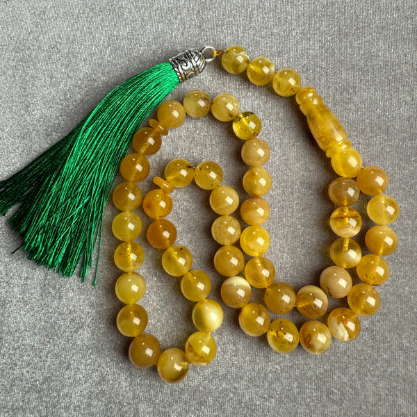 Elegant Amber Tasbih 10mm 33.3g Misbaha 33 Rosary سبحان الله للرجال
