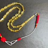 Lemon Amber Misbaha Islamic Prayer Beads 5x9.5mm 7.2g