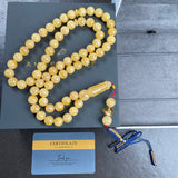 Natural Amber Misbaha Tasbih 66 Prayer Beads 10mm 45g