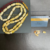 Natural Royal White Amber Misbaha Tasbih 33 Beads | 8x18mm | 31.5g