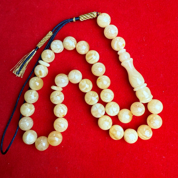 WHITE AMBER MISBAHA 11.3mm 33.2g