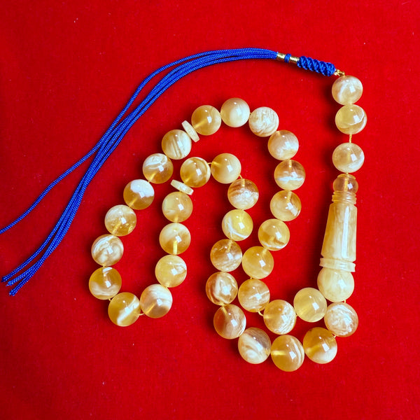 *EXCLUSIVE HONEY WHITE AMBER MISBAHA 11.6mm 38.5g