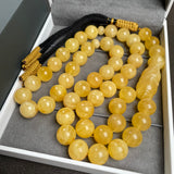 Natural Amber Misbaha Tasbih 45 Prayer Beads 13.2mm 69g