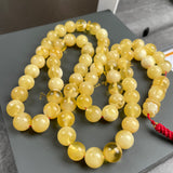 Handmade Yellow Amber Misbaha 10mm 48,2g 66 beads LAB certificate