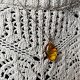 Natural Amber Pendant 925 Sterling Silver Made in Eu Baltic Gemstone 2g Gift