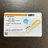 Handmade Yellow Amber Misbaha 10mm 48,99g 66 beads LAB certificate