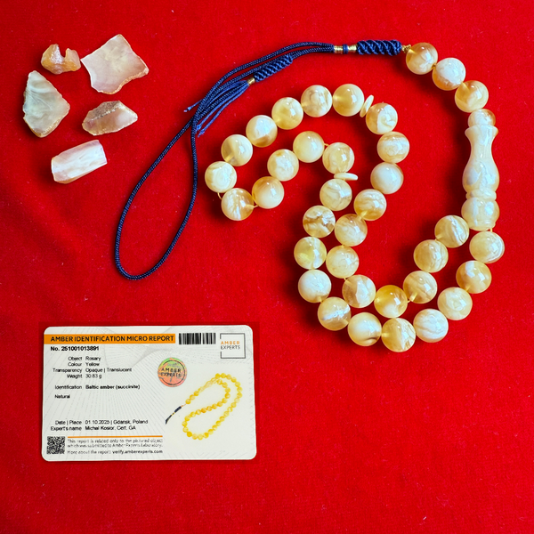 *EXCLUSIVE HONEY WHITE AMBER MISBAHA 11mm 31g