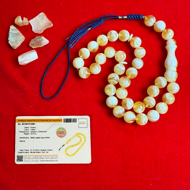 *EXCLUSIVE HONEY WHITE AMBER MISBAHA 11mm 31g