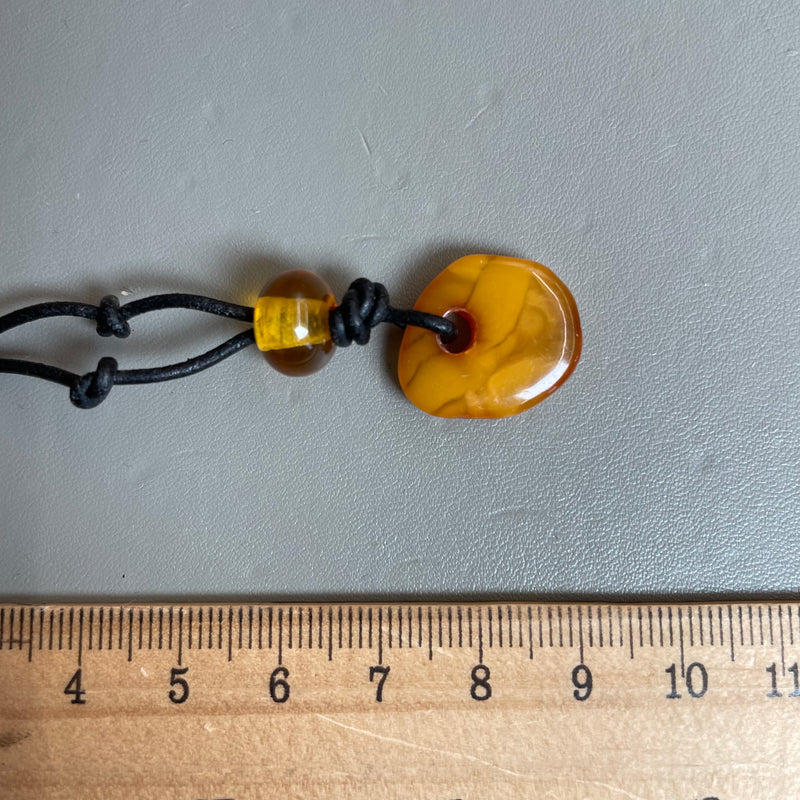 Vintage Natural Amber Pendant Made in EU Baltic Gemstone 2.5g Gift