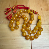 Handmade Antiq Amber Misbaha Tasbih Islamic Prayer Beads 11.7mm 39.5g