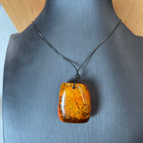 Vintage Natural Amber Pendant Made in EU Baltic Gemstone 12.5g Gift