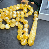 Honey Amber Misbaha 57 Beads 12mm 70.27g LAB certificate