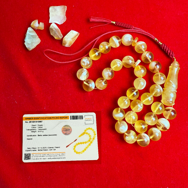 Rare Luxury Amber Islamic Tasbih Misbaha مسبحة   Prayer Beads 11.8mm 35g