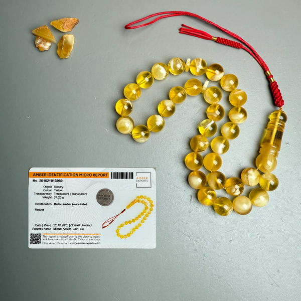 Rare Luxury Amber Islamic Tasbih Misbaha مسبحة   Prayer Beads 12mm 37.3g