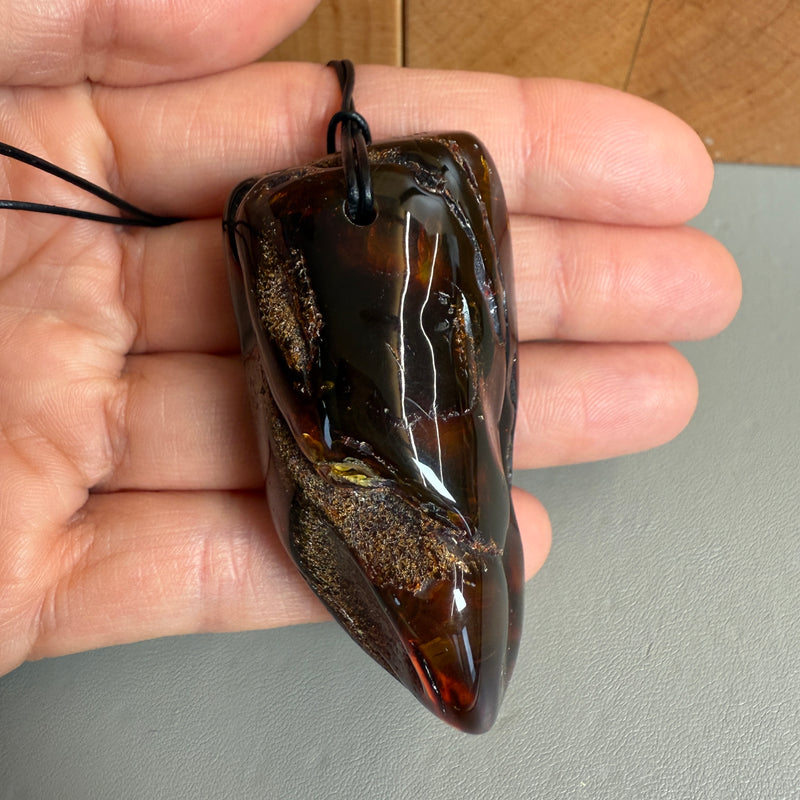 Vintage Natural Amber Pendant Authentic Baltic Gemstone 23g Gift