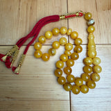 Handmade Antiq Amber Misbaha Tasbih Islamic Prayer Beads 11mm 33.5g
