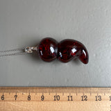 Natural Amber Pendant 925 Sterling Silver Made in Eu Baltic Gemstone 7.5g