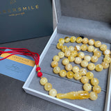 Tiger Baltic Amber Misbaha Tasbih Islamic Prayer Beads 12mm 50g