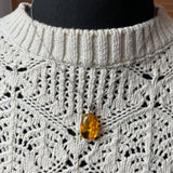 Natural Amber Pendant 925 Sterling Silver Made in Eu Baltic Gemstone 2g Gift